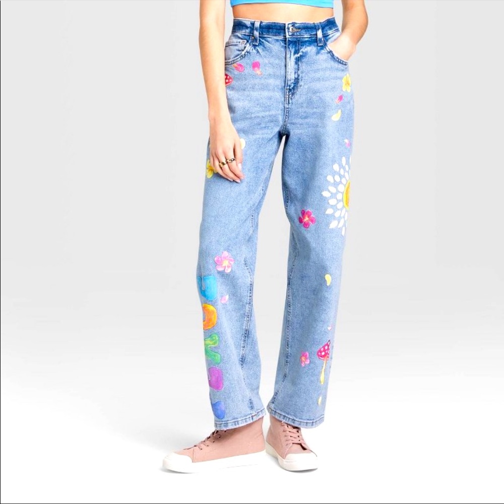 Wild fable jeans with painting